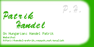 patrik handel business card